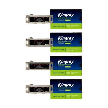 4PK Kingray 4 Way 5-2400 Mhz Splitter Reverse Power Pass All Ports MHz