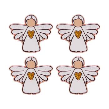 4PK Splosh Angel Of Friendship Keepsake Pin Enamel 3y+ Rose Gold 3x3x0.5cm