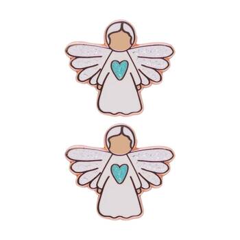 2PK Splosh Angel Of Hope Keepsake Pin Enamel Kids 3y+ Rose Gold 3x3x0.5cm