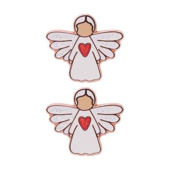 2PK Splosh Angel Of Strength Keepsake Pin Enamel 3y+ Rose Gold 3x3x0.5cm