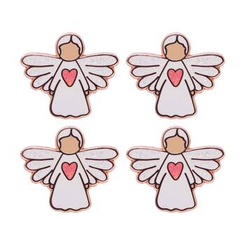 4PK Splosh Angel Of Guidance Keepsake Pin Enamel 3y+ Rose Gold 3x3x0.5cm