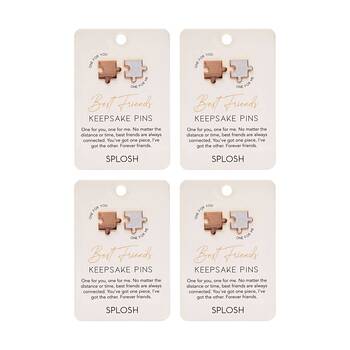 4x 2pc Splosh Forever Connected Best Friends Keepsake Pin Pair Rose Gold
