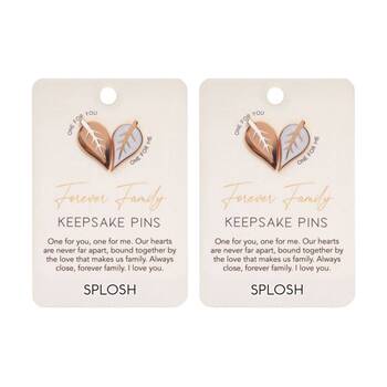 2x 2pc Splosh Forever Connected Family Keepsake Pin Set Rose Gold