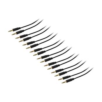 8PK Pro2 0.5M Stereo 3.5mm Plug To Slim Lead Gold Plated Audio Cable Jack