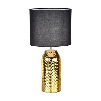 Urban Style Helen Table Lamp Ceramic Base Fabric Shade Decor Gold