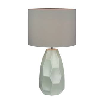 Urban Style Jane Table Lamp Ceramic Base Fabric Shade Decor Grey