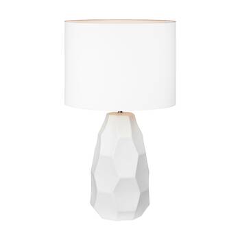 Urban Style Jane Table Lamp Ceramic Base Fabric Shade Decor White
