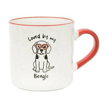 4PK Loved By My Pet Mugs Beagle Ceramic Drinking Mug Kitchenware 380ml