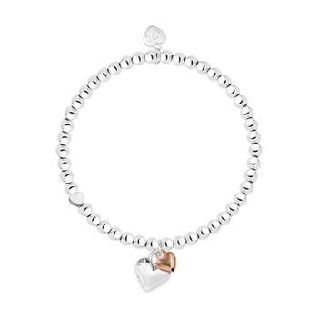 Life Charms Just Because Mum Stretch Bracelet Silver Gold 17.5cm