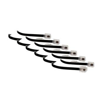 6PK Te 10Mt Modular Plug Lead Black Rj12 Line Cord 6P4C Tel5165 Telephone