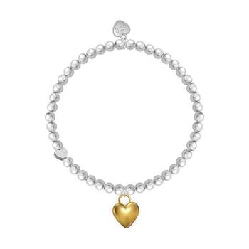 Life Charms Just Because Heart Of Gold Bracelet Silver-Gold 17.5cm