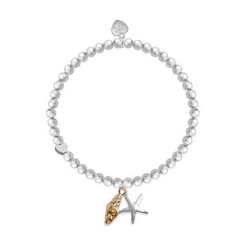 Life Charms Just Because Bon Voyage Bracelet Silver Rose Gold 17.5cm