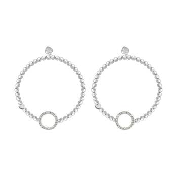 2PK Life Charms Just Because Friendship Bracelet Stretch Silver 17.5cm