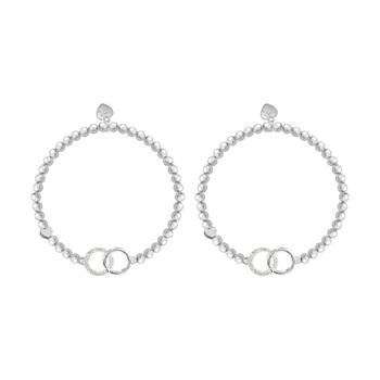 2PK Life Charms Just Because Granddaughter Stretch Bracelet Silver 17.5cm