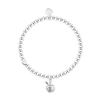 Life Charms Just Because Best Teacher Stretch Bracelet Silver 17.5cm