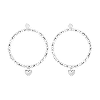 2PK Life Charms Just Because Lovely Nan Stretch Bracelet Silver 17.5cm