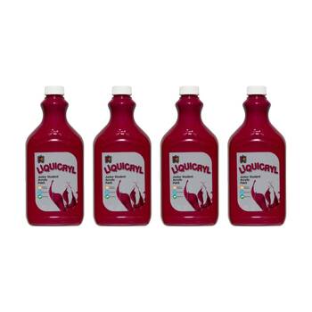 4PK Educational Colours Liquicryl Junior Student Acrylic Paint Magenta 2L