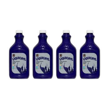 4PK Educational Colours Liquicryl Junior Student Acrylic Paint Purple 2L
