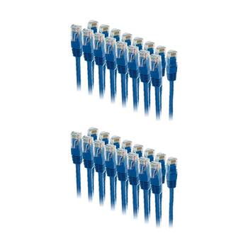 16PK Pro2 0.5M Blue Cat6 Patch Lead CAT6 Ethernet Cable 0.5m