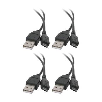 4PK Pro2 2M Micro USB Lead USB-A To USB-B Cable USB-A USB-B 2m USB 2.0 PVC