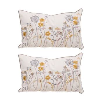 2PK LVD Delicate Blossoms Decorative Home/Living Decor Cushion 45x30x9cm