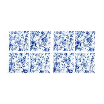 2x 4pc LVD Decorative Hamptons Ceramic Square Drink Coasters Home Decor 10x10cm