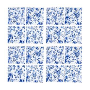 4x 4pc LVD Decorative Hamptons Ceramic Square Drink Coasters Home Decor 10x10cm