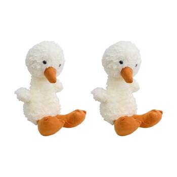 2PK LVD Children/Kids Soft & Cuddly Plush Toy Dani Duck 19x14x38cm