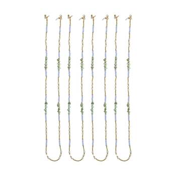 4PK LVD Multicoloured Shell/Beaded Sunglasses/Glasses Chain 80cm Assorted