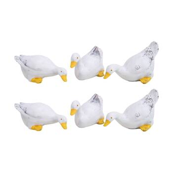 2x 3pc LVD Rustic Ducks Decorative Resin Ornament Indoor/Outdoor Decor 10x6cm