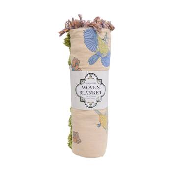 LVD Bird & Flower Meadow Cotton Blanket/Throw Home Decor 230x200cm