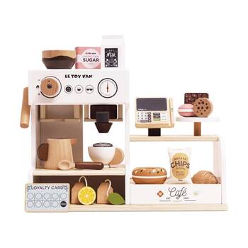 Le Toy Van Tabletop Cafe Playset Wooden Coffee Machine Accessories Kids 3y+