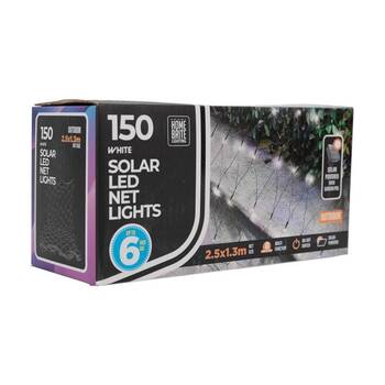 150pc Home Brite Outdoor LED Solar Net String Lights 2.5x1.3m White