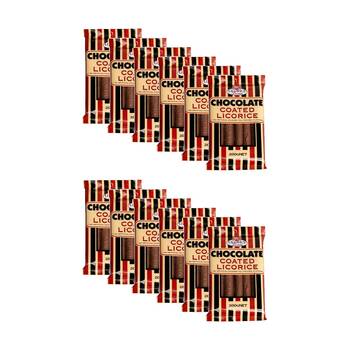 12PK Licorice Lovers Chocolate Coated Liquorice Sticks Confectionary 200g