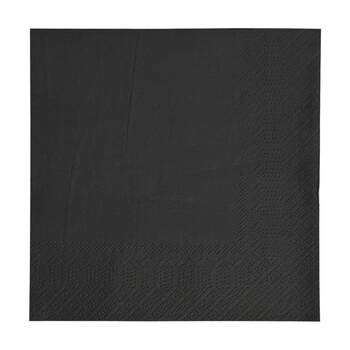 24x 50pc Partyware Lunch Naxins Set 2 Ply 330x330mm Tableware Black
