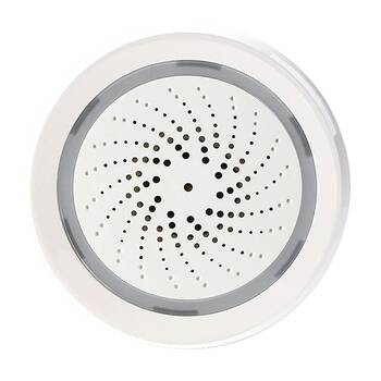 Laser Smart Wi-Fi Alarm White W/ 90dB Siren App & Voice Control