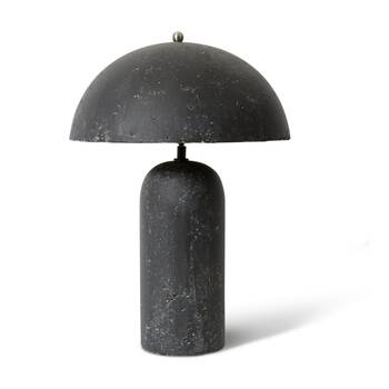 E STYLE Tata Table Lamp Metal Base Paper Shade 37x37x50cm Black