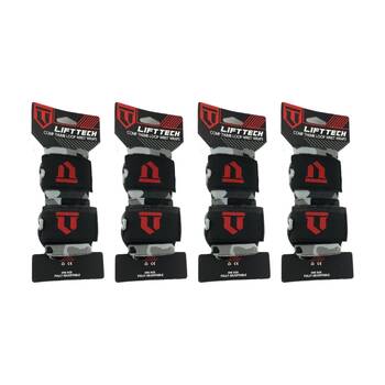 4x 2pc Lift-Tech Comp Elastic Support Wrist Wrap Camo 18in W/ Thumb Loop