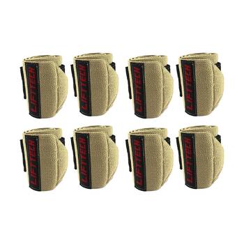 4x 2pc Lift-Tech Comp Elastic Support Wrist Wrap Skin 18in W/ Thumb Loop