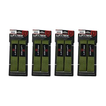 4x 2pc Lift-Tech Neo-Tech Padded Cotton Wrist Support Lifting Straps Army 21.5in