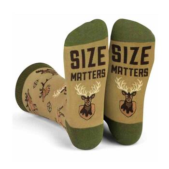 Lavley Socks Size Matters Hunting Crew Socks Combed Cotton One-Size