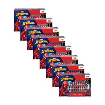 8x 15pc Park Avenue Red & Blue Spiderman Twist Pops Candy/Sweet 180g