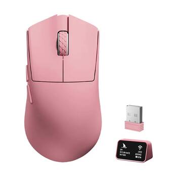 Darmoshark M3XS Pro GhostCat Trio-Mode 8K Polling Rate Gaming Mouse 1.5M Pink