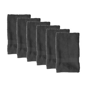 6PK Regal Soft Cotton Absorbent Bath Towel Bathroom Accessory 68x137cm Black