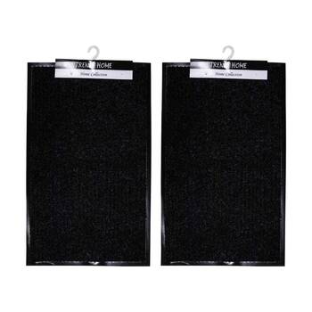 2PK Braz Outdoor Indoor Rub Back Textured Striped Doormat 48x78cm Assorted