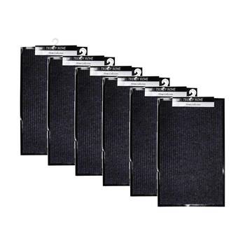 6PK Braz Outdoor Indoor Rub Back Textured Striped Doormat 38x58cm Assorted