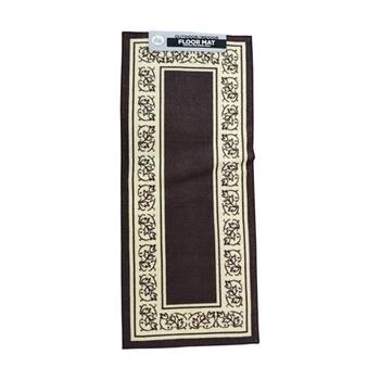 Braz Outdoor Indoor Non Slip Latex Leaf Border Floormat Rug 50x120cm Assorted