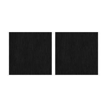 2PK Braz Printed Room Darkening Hanging Curtain Home Decor 140x223cm Black