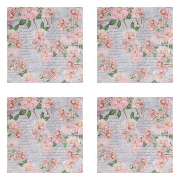 4PK Braz Printed Room Darkening Hanging Curtain Home Decor 140x223cm Pink Floral