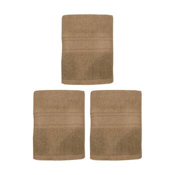 3PK Capri Soft Absorbent Bath Towel Bathroom Accessory 70x140cm Sand